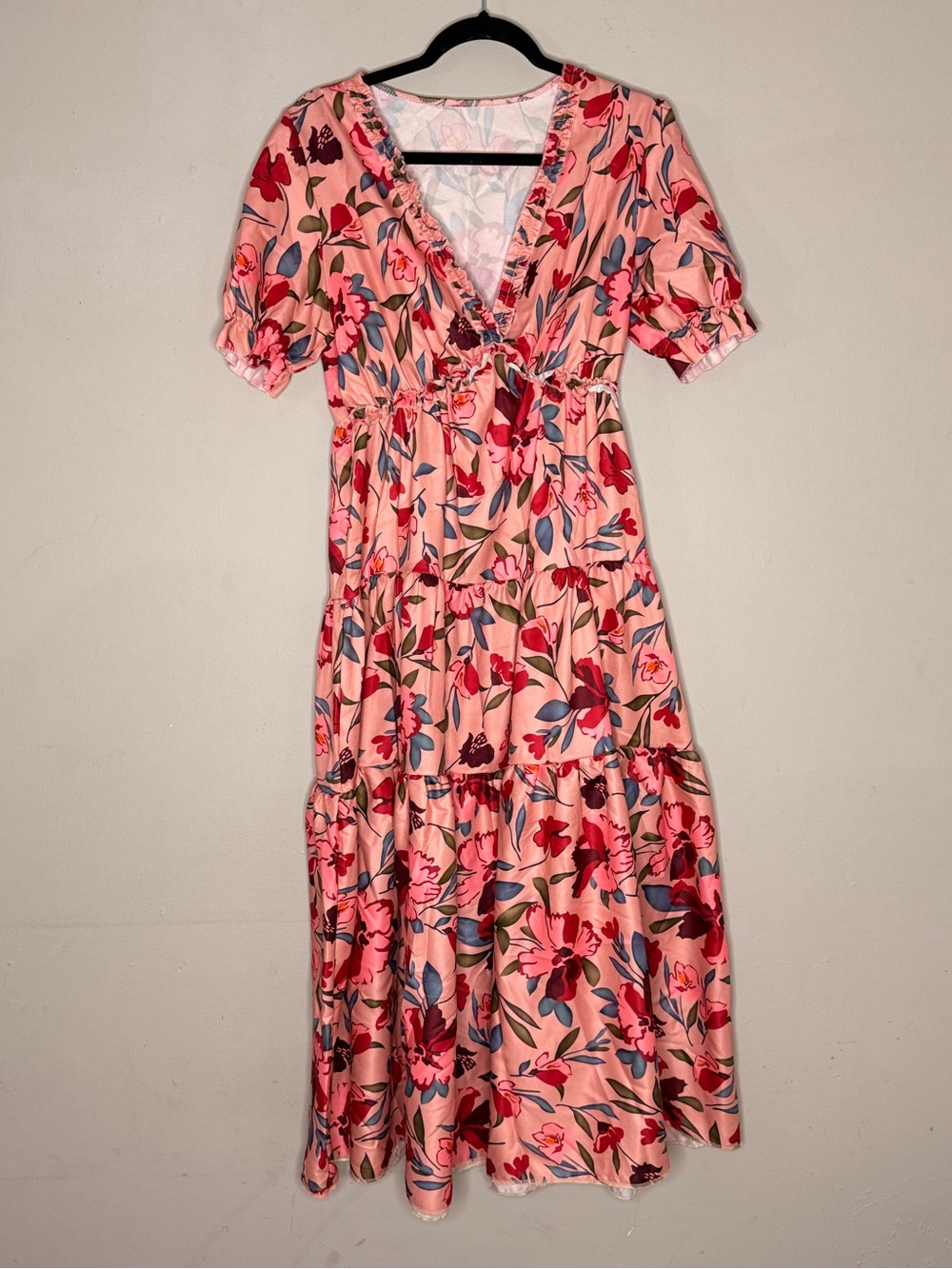 Pink Floral Maxi Dress